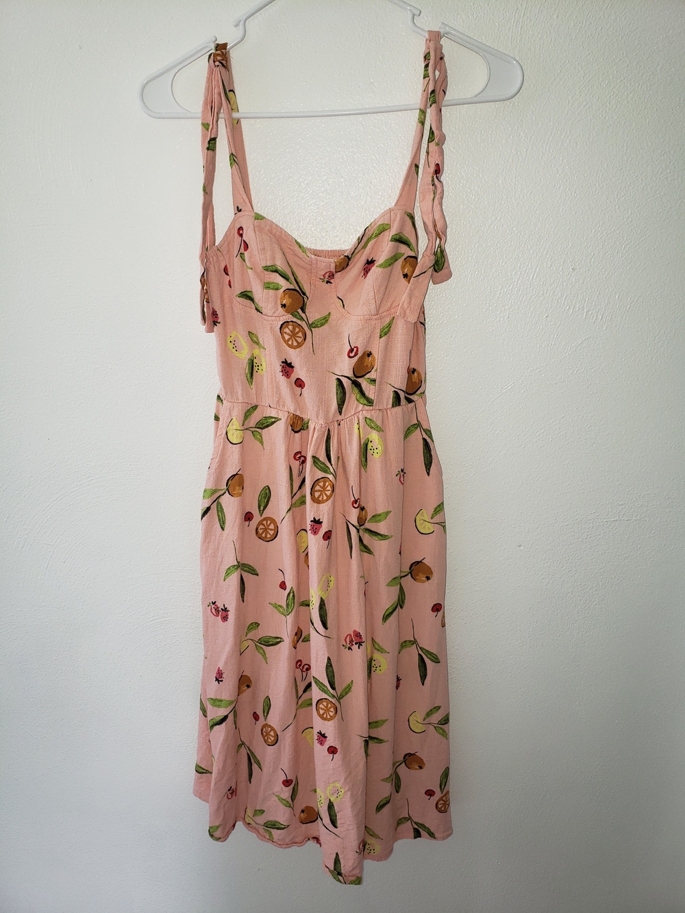 Lauren Conrad Pink Citrus-Print Midi Sundress